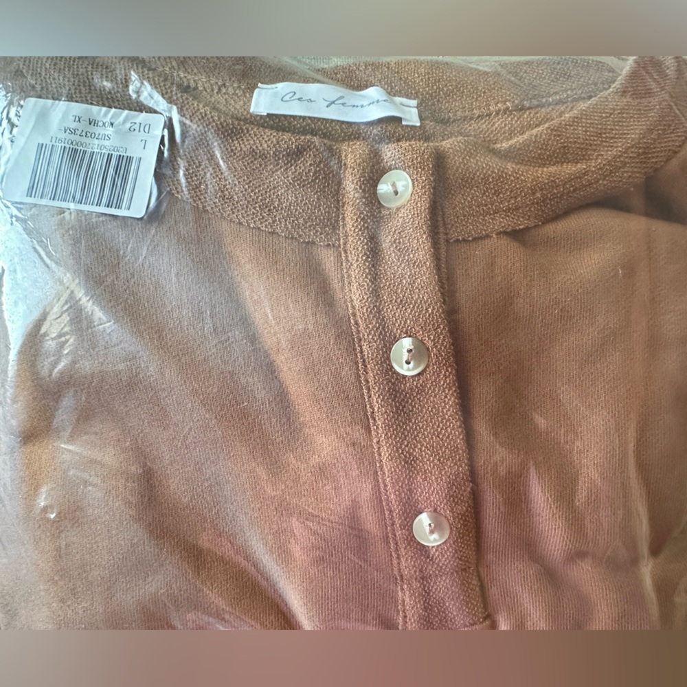 Wide Leg Casual Pants And Top Set in Mocha - Picture 7 of 8